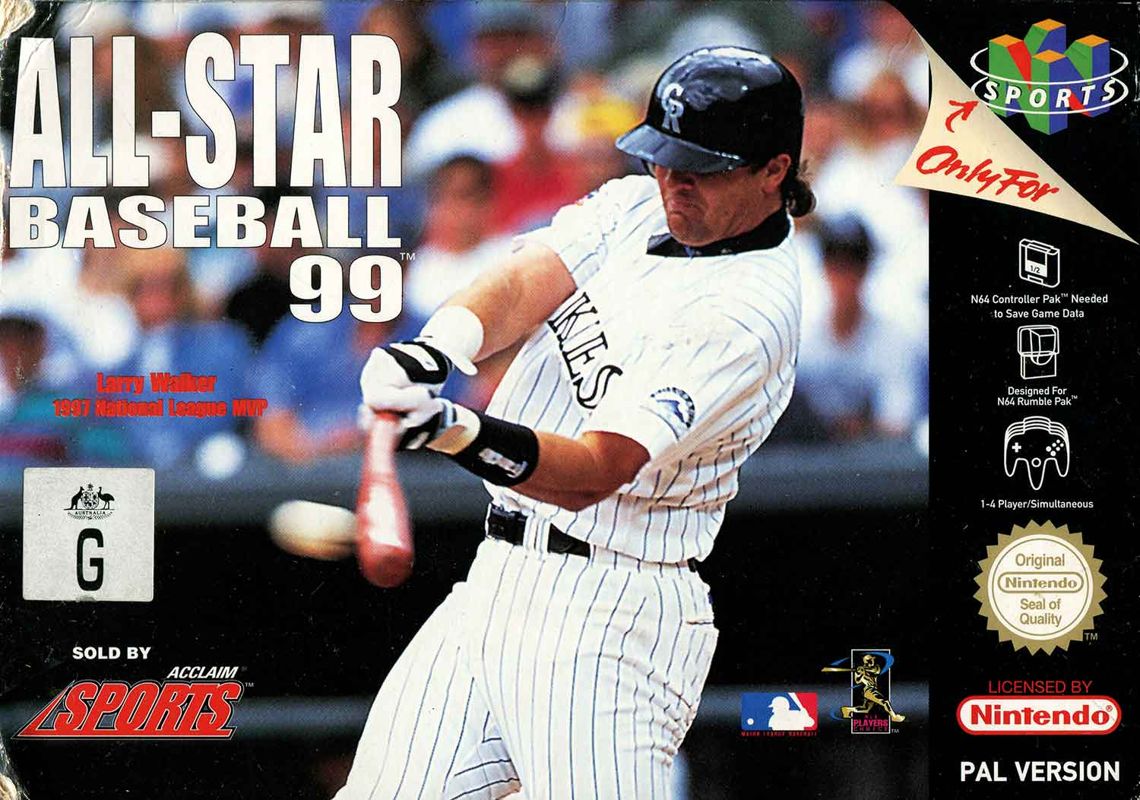 All-Star Baseball 99 box art for Nintendo 64
